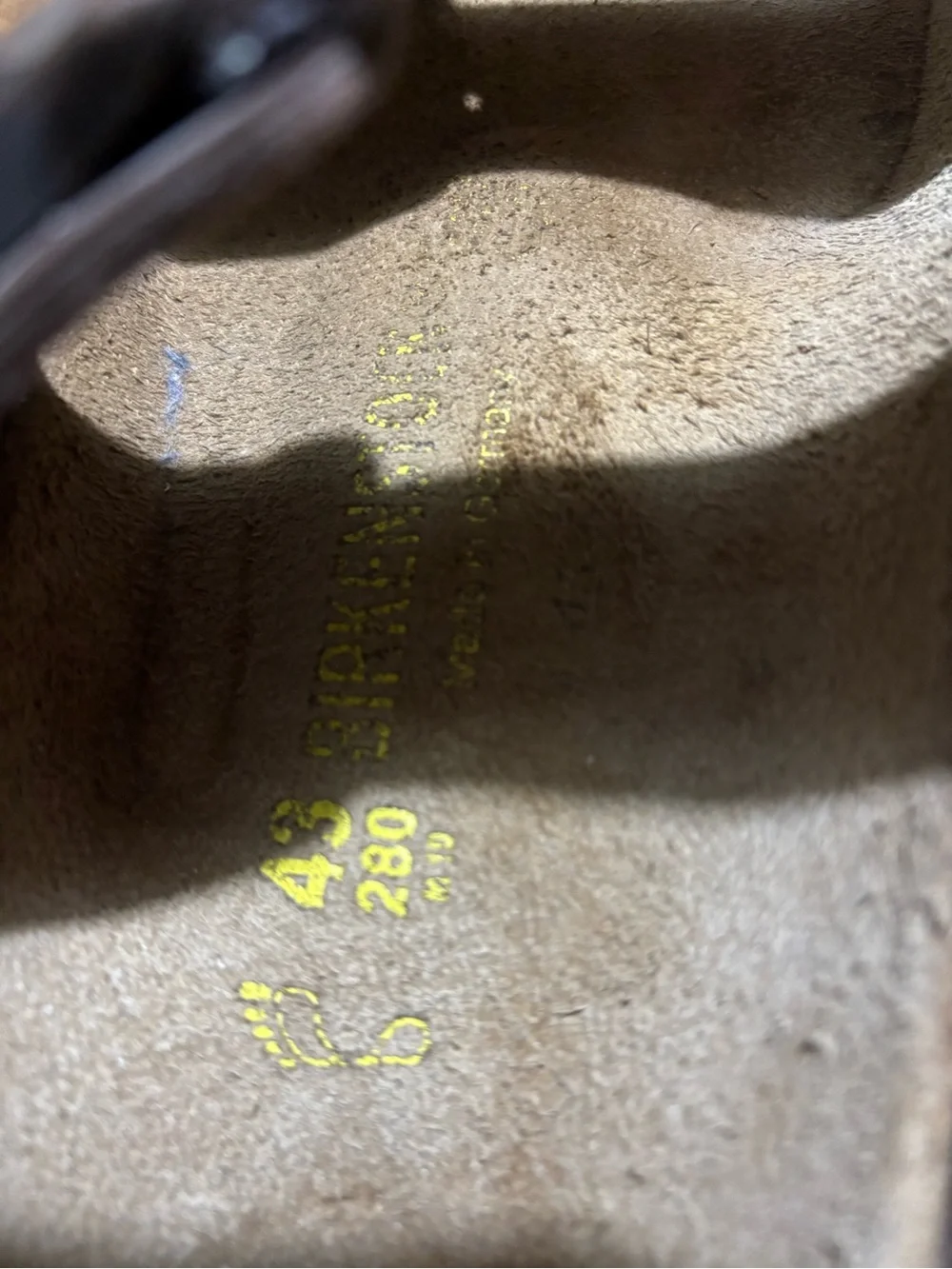 Birkenstock Arizona Dark Brown Birko-Flor Sandals EU 43 US 10-10.5 Germany VGUC